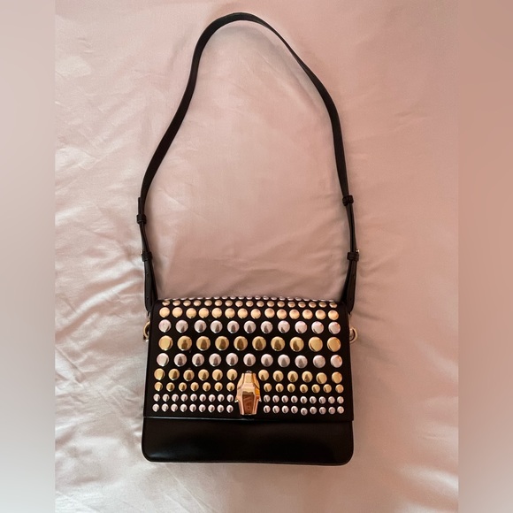 Cavalli class black handbag with decor - Picture 15 of 15